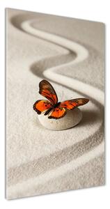 Tablou pe acril piatra Zen și fluture