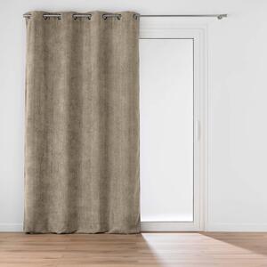 Draperie maro deschis din janilie 140x260 cm Leo – douceur d'intérieur