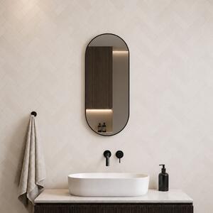 Baltica Design Aluma oglindă 50x100 cm oval negru 5904107933610
