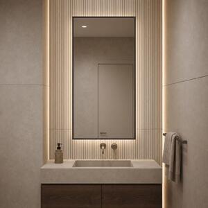 Baltica Design Aluma oglindă 50x70 cm dreptunghiular cu iluminare negru 5904107934198