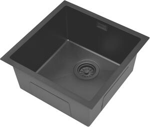 Ruvetti Stelio chiuveta din otel 44x44 cm negru 5001S_PVD_BL50_P