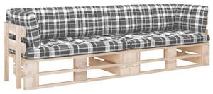 Canapea din paleți cu 2 locuri, cu perne, lemn pin tratat