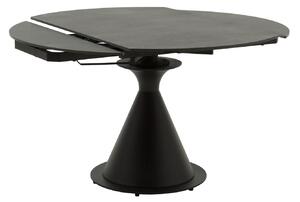 Masă ceramică Estrada, sistem Rotativ de extindere Ø 130 cm - NEGRU