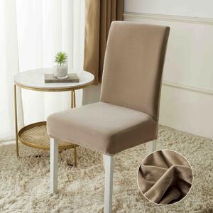 Husa pentru scaun, universala, material catifea, cafeniu , HC314