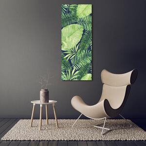 Fotografie imprimată pe sticlă frunze tropicale