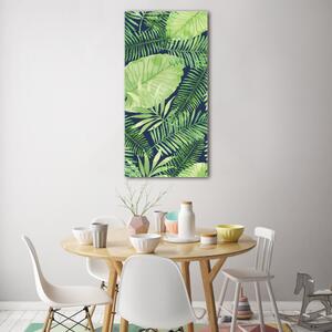 Fotografie imprimată pe sticlă frunze tropicale