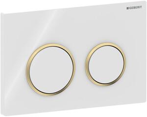 Geberit Omega20 buton de spălare pentru WC alb-auriu 115.085.KK.1