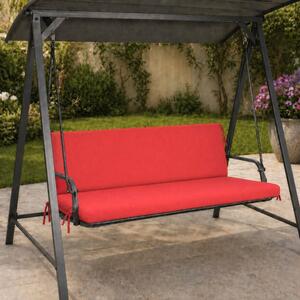 Perna balansoar gradina 150x50x50 cm, doua segmente, husa detasabila, rosu