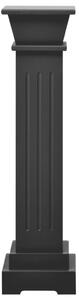 Suport plante clasic formă stâlp pătrat negru 17x17x66 cm MDF