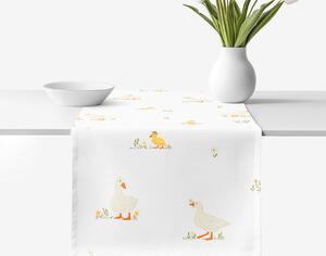 Goldea napron de masă 100% bumbac - rățuște vesele 35x140 cm