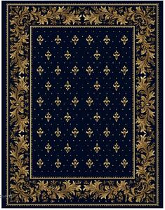 Covor Model Bisericesc 15033 810, Albastru cu crini Rosu, 150x230