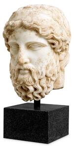 Bust Hermes cu aspect antic din marmura, Dims: L. 25 W. 28 H. 49.5 (CM)