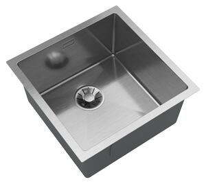 Gamma Gamma, chiuvetă din oțel cu 1 compartiment 438x438x215 mm, oțel periat, GMA-S4444-CH