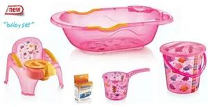 Set baita copii, Baby Homs, cadoul ideal pentru botez, roz, PVC
