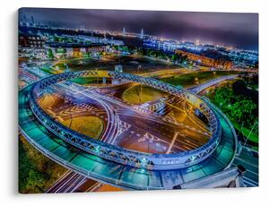 Tablou panorama orașului nocturn (70x50 cm)