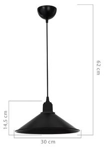 Plafonieră neagră din metal ø 30 cm – Squid Lighting