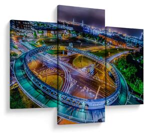 Tablou panorama orașului nocturn (90x60 cm)