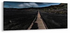 Tablou drumul de lemn în amurg (120x50 cm)