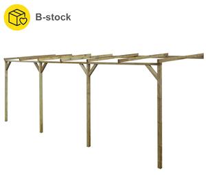 Pergolă de perete, 2x6x2,2 m, lemn masiv de pin tratat, B-Stock