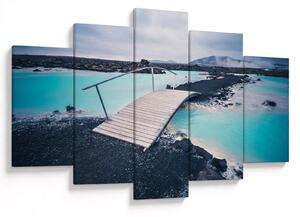 Tablou cu pod din lemn (150x105 cm)
