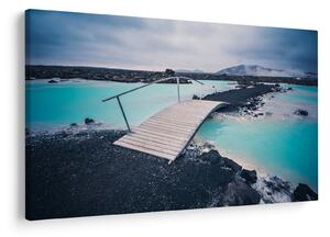 Tablou cu pod din lemn (90x60 cm)