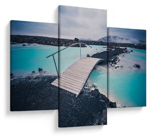 Tablou cu pod din lemn (90x60 cm)