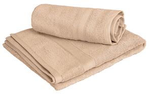 1x prosop de baie CLARYSSE ELEGANCE 70x140 cm + 1x prosop CLARYSSE 60x110 cm 100% bumbac, culoare nisipiu