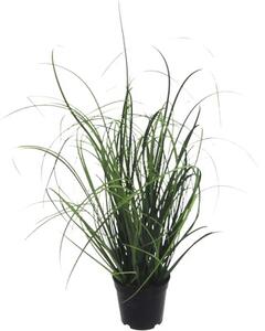 Plantă artificială, iarbă la ghiveci, H 50 cm, verde