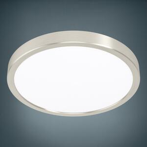Panou cu LED integrat Fueva5 20W 2300 lumeni Ø28,5 cm, montaj aplicat, lumină caldă, alb/nichel mat