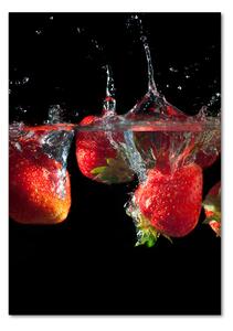 Tablou din Sticlă Căpșuni în apă