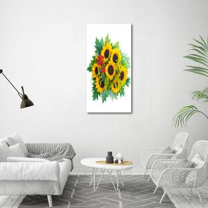 Imagine de sticlă buchet de floarea-soarelui