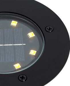 Set 6 spoturi la sol negru cu LED IP65 Solar - Terry