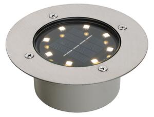 Set 6 spoturi la sol din otel cu LED IP65 Solar - Terry