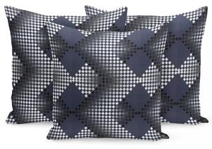 Față de pernă în stil geometric într-o combinație de culori închise 40x40 cm