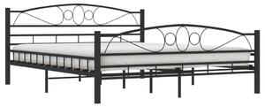 Cadru de pat, negru, 160 x 200 cm, oțel