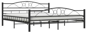 Cadru de pat, negru, 180 x 200 cm, oțel