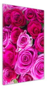 Tablou pe sticlă acrilică trandafiri roz