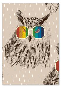 Tablou din Sticlă Owls ochelari