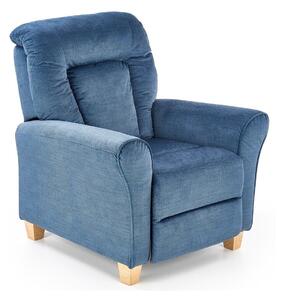 Fotoliu recliner Houston 848Albastru, 8x9x9cm, Tapiterie, PicioarePicioare: Lemn