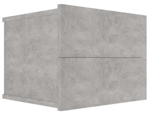 Noptieră, gri beton, 40 x 30 x 30 cm, PAL