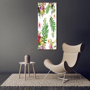 Fotografie imprimată pe sticlă flori tropicale