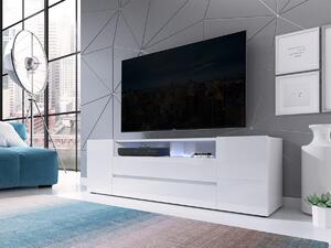 Comodă tv Nashville 114 Alb lucios, Alb, 137x43x35cm