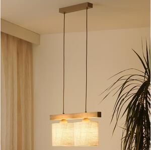 Lustră pe cablu Brilagi FOREST 2xE27/15W/230V pin/maro/crem