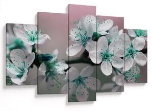 Tablou cu floare - turcoaz (150x105 cm)