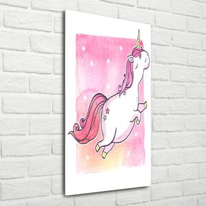 Tablou Printat Pe Sticlă unicorn roz