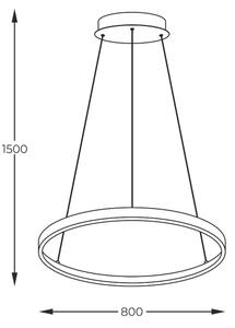 Zuma Line 2023201-BK80 - Lampă suspendată pe cablu BRENO LED, 36 W, 230 V, 3000/4000/6000K