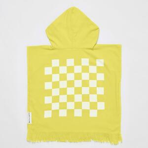 Prosop de plajă pentru copii 3-6 ani Sunnylife Checkerboard, galben