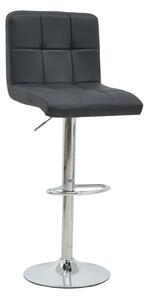 Scaun bar Remina inaltime ajustabila negru piele ecologica PU picior metalic cromat 44x44x112 cm