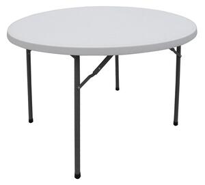 Masă de exterior pliabilă Model Comfort, Alb, D120x74 cm
