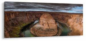 Tablou cu lac în stânci (120x50 cm)